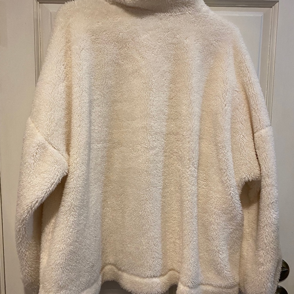 Peloton Sherpa White Hot Pink Navy Zip Teddy Fleece Womens Jacket Size XXL - Picture 7 of 7